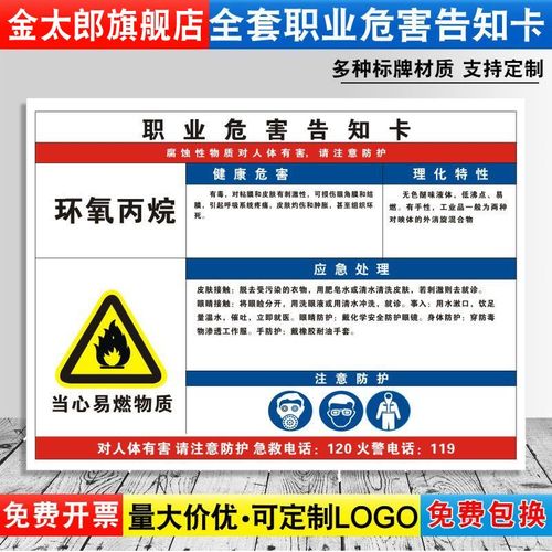 消防安全周知危险废物化学品工厂车间标识提示贴警示标志定制gzd164